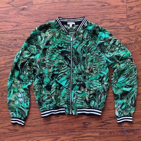 Juicey Couture tropical chiffon bomber jacket - Picture 3 of 5